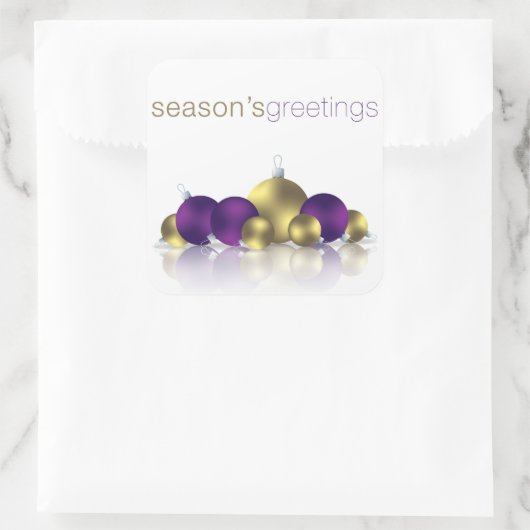 Kerstmis Vierkante Sticker (Tas)