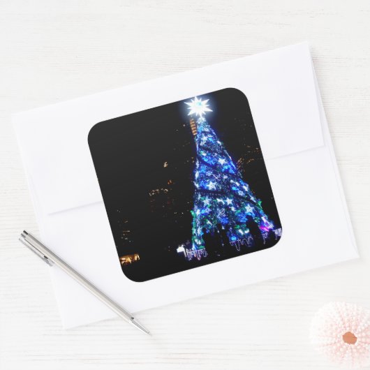 Kerstmis Vierkante Sticker (Envelop)