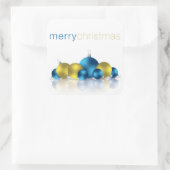 Kerstmis Vierkante Sticker (Tas)