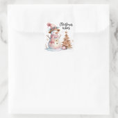 Kerstmis Vierkante Sticker (Tas)