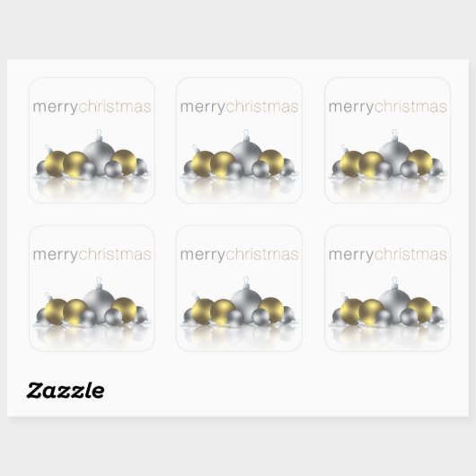 Kerstmis Vierkante Sticker (Vel)