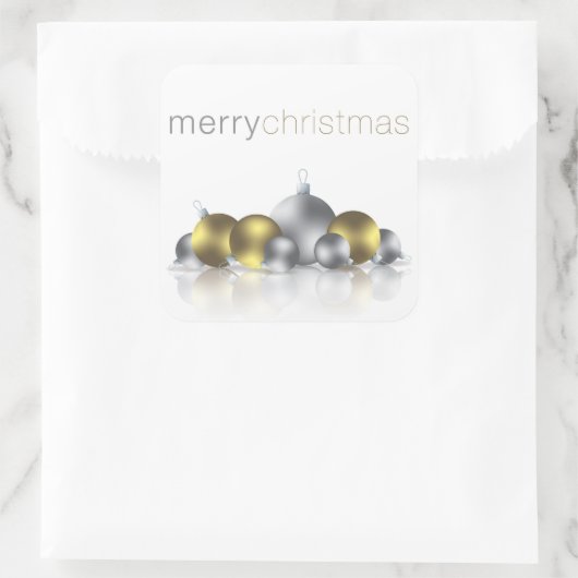 Kerstmis Vierkante Sticker (Tas)