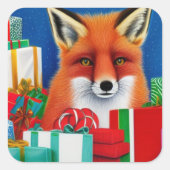 Kerstmis Vierkante Sticker (Voorkant)