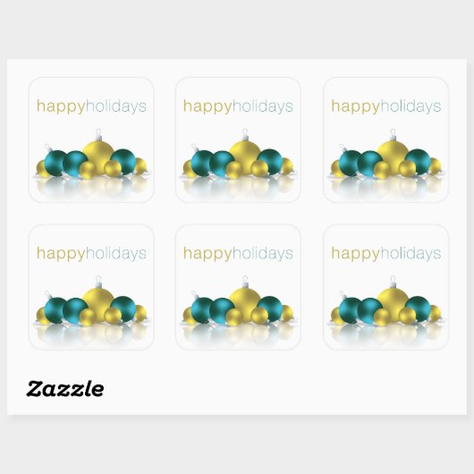 Kerstmis Vierkante Sticker (Vel)