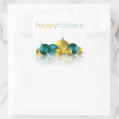 Kerstmis Vierkante Sticker (Tas)