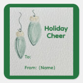 Kerstmis Vierkante Sticker (Voorkant)