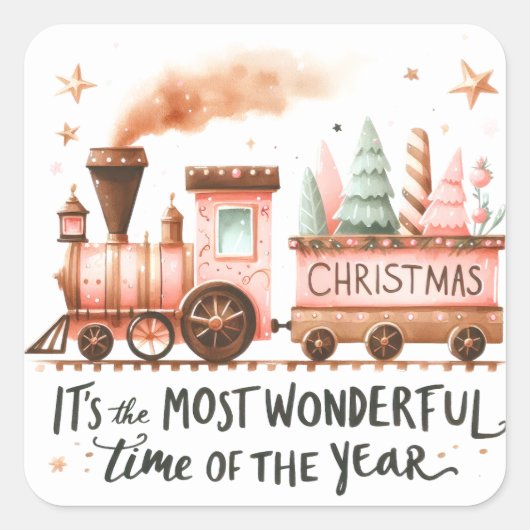 Kerstmis Vierkante Sticker (Voorkant)
