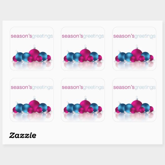 Kerstmis Vierkante Sticker (Vel)