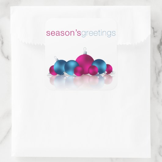 Kerstmis Vierkante Sticker (Tas)