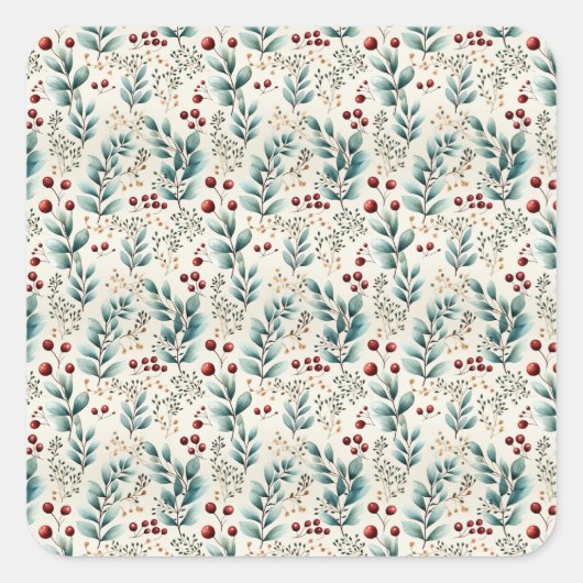 Kerstmis Vierkante Sticker (Voorkant)