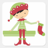 Kerstmis Vierkante Sticker (Voorkant)