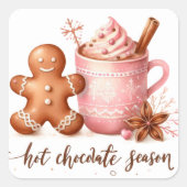 Kerstmis Vierkante Sticker (Voorkant)