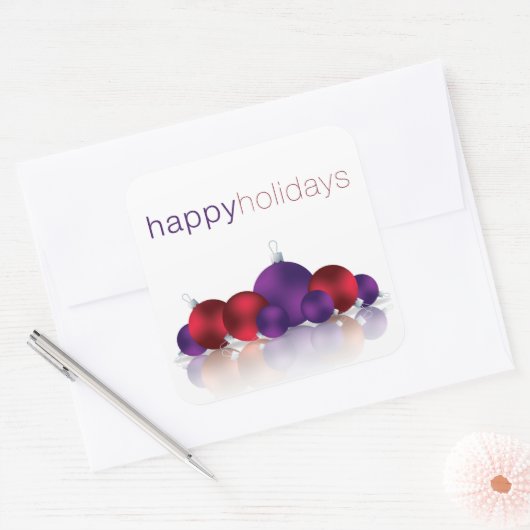 Kerstmis Vierkante Sticker (Envelop)