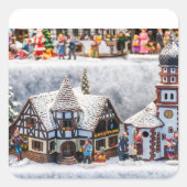 Kerstmis Vierkante Sticker (Voorkant)