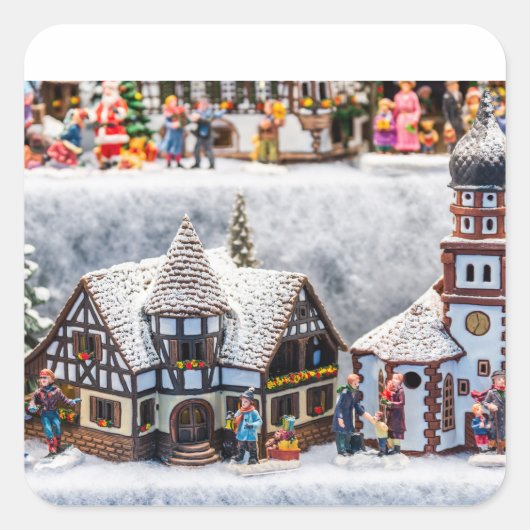 Kerstmis Vierkante Sticker (Voorkant)