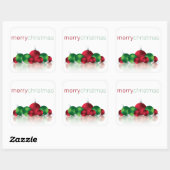 Kerstmis Vierkante Sticker (Vel)