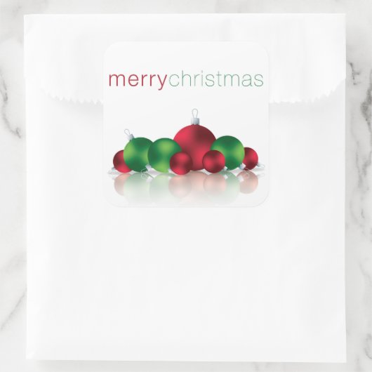 Kerstmis Vierkante Sticker (Tas)