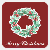 Kerstmis Vierkante Sticker (Voorkant)