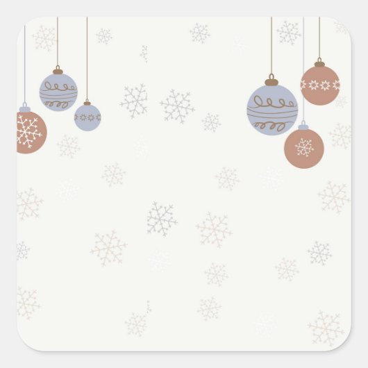 kerstmis vierkante sticker (Voorkant)