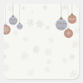 kerstmis vierkante sticker