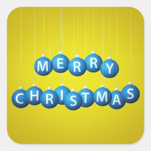 Kerstmis Vierkante Sticker (Voorkant)