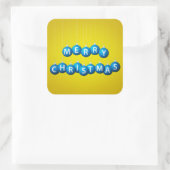 Kerstmis Vierkante Sticker (Tas)