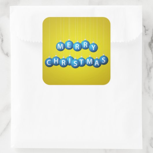 Kerstmis Vierkante Sticker (Tas)