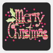 Kerstmis Vierkante Sticker (Voorkant)