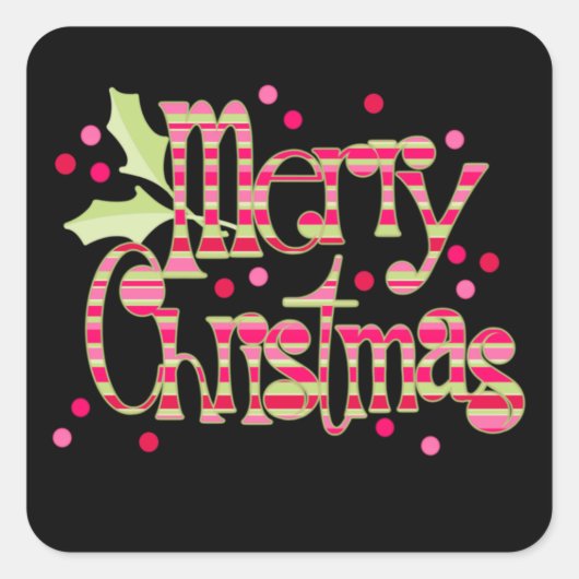 Kerstmis Vierkante Sticker (Voorkant)