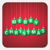 Kerstmis Vierkante Sticker (Voorkant)