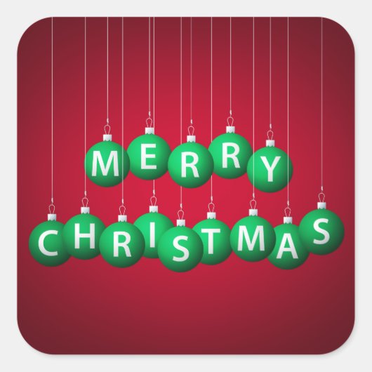 Kerstmis Vierkante Sticker (Voorkant)