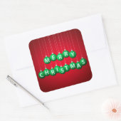 Kerstmis Vierkante Sticker (Envelop)