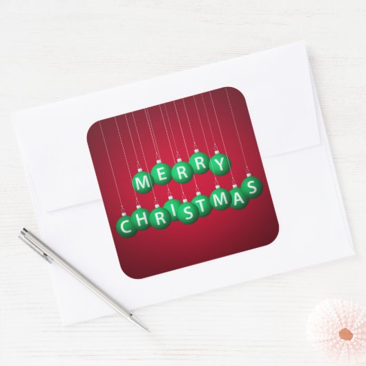 Kerstmis Vierkante Sticker (Envelop)