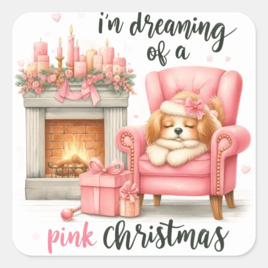 Kerstmis Vierkante Sticker (Voorkant)