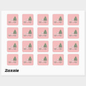 Kerstmis Vierkante Sticker (Vel)