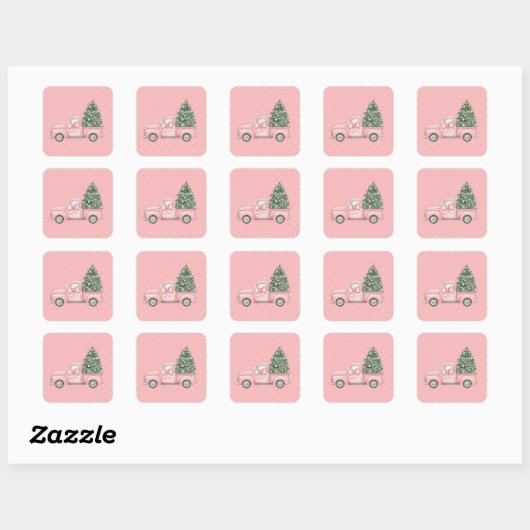 Kerstmis Vierkante Sticker (Vel)