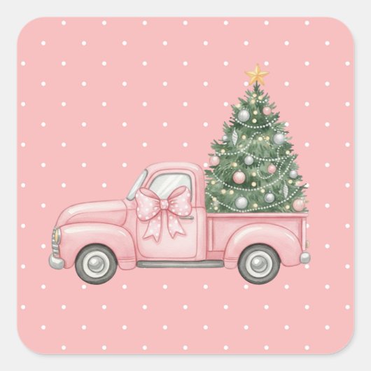 Kerstmis Vierkante Sticker (Voorkant)