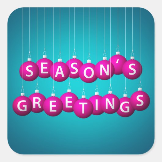 Kerstmis Vierkante Sticker (Voorkant)