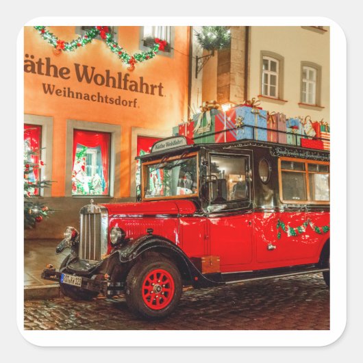 Kerstmis Vierkante Sticker (Voorkant)