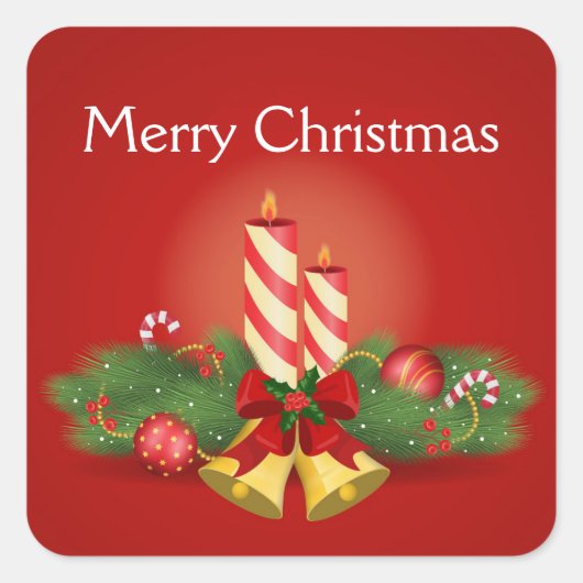 Kerstmis Vierkante Sticker (Voorkant)