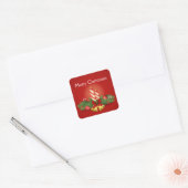 Kerstmis Vierkante Sticker (Envelop)