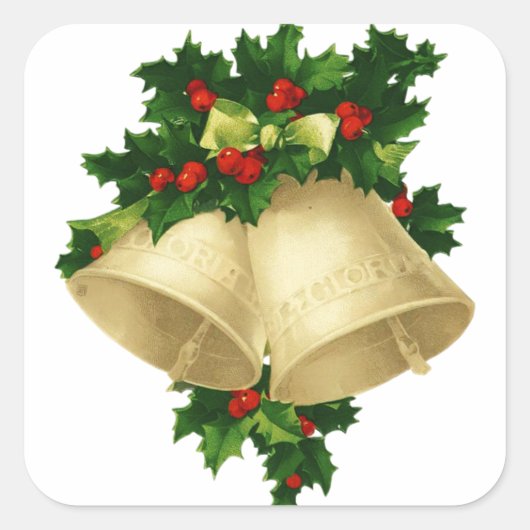 Kerstmis Vierkante Sticker (Voorkant)