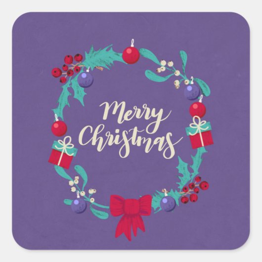Kerstmis Vierkante Sticker (Voorkant)
