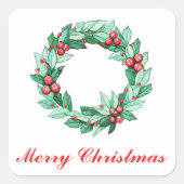 Kerstmis Vierkante Sticker (Voorkant)