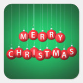 Kerstmis Vierkante Sticker (Voorkant)