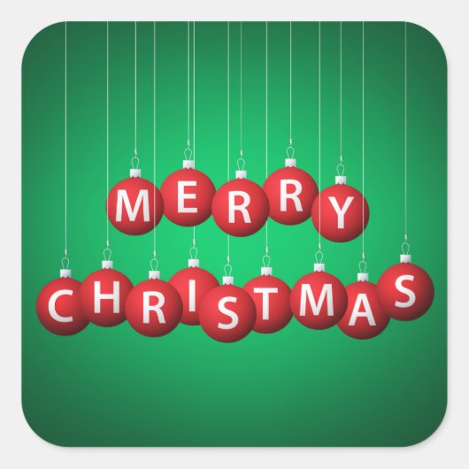 Kerstmis Vierkante Sticker (Voorkant)