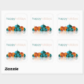 Kerstmis Vierkante Sticker (Vel)