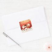 Kerstmis Vierkante Sticker (Envelop)