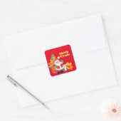 Kerstmis Vierkante Sticker (Envelop)