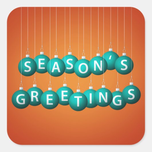 Kerstmis Vierkante Sticker (Voorkant)